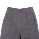 Hermès Grey Cotton Stitched Side Zipper Trousers (FR34 / DE32)