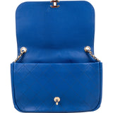 Chanel Quilted Stitched Leather Side Chain Single Flap Shoulder Bag