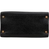 Salvatore Ferragamo Black Saffiano Leather Gancini Top Handle Handbag