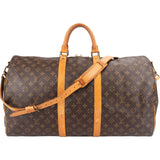 Louis Vuitton Monogram Canvas Keepall 55 Bandoulière Travel Bag