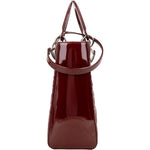 Christian Dior Quilted Patent Leather Lady Dior Handbag - vintageandkickz