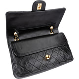 Chanel Quilted Lambskin 24K Gold Medium Double Flap Crossbody Bag