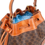 Celine Macadam Canvas Drawstring Bucket Shoulder Bag - vintageandkickz