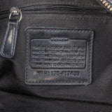 Coach Monogram Signature Black and Grey Stripe Demi Handbag