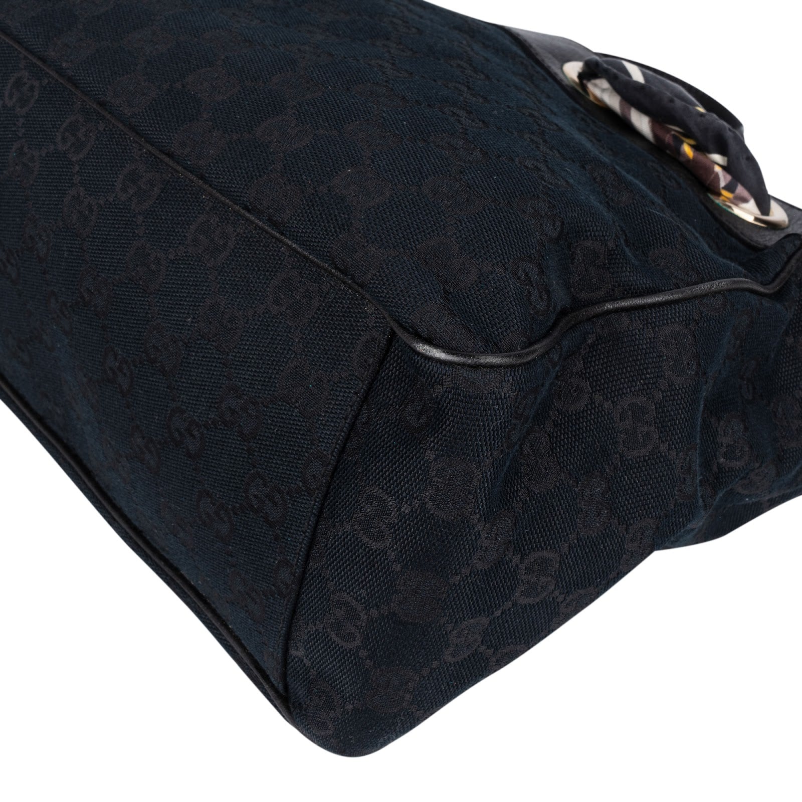 Gucci Monogram GG Canvas Positano Tote Handbag - vintageandkickz