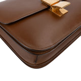 Celine Classic Brown Boxcalf Leather Medium Boc Crossbody Bag