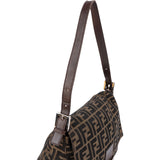 Fendi Monogram FF Zucca Canvas Mamma Baguette Shoulder Bag