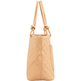 Chanel Quilted Lambskin Cambon Ligne Jumbo Tote Shoulder Bag