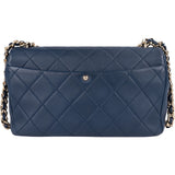 Chanel Quilted Lambskin Medium Flap Chunky Handle Crossbody Bag
