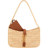 Saint Laurent Raffia Le 5 à 7 Hobo Mini Handbag