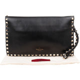 Valentino Garavani Calf Leather Rockstud Flat Clutch