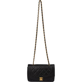 Chanel Quilted Lambskin Diana 24K Gold Diana Single Flap Crossbody Bag
