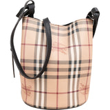 Burberry Nova-Check Monogram Small Bucket Crossbody Bag