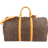 Louis Vuitton Monogram Canvas Keepall 50 Bandoulière Travel Bag