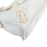 Balenciaga Blue Leather Mini City Handbag