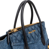 Miu Miu Denim Biker Tote Handbag