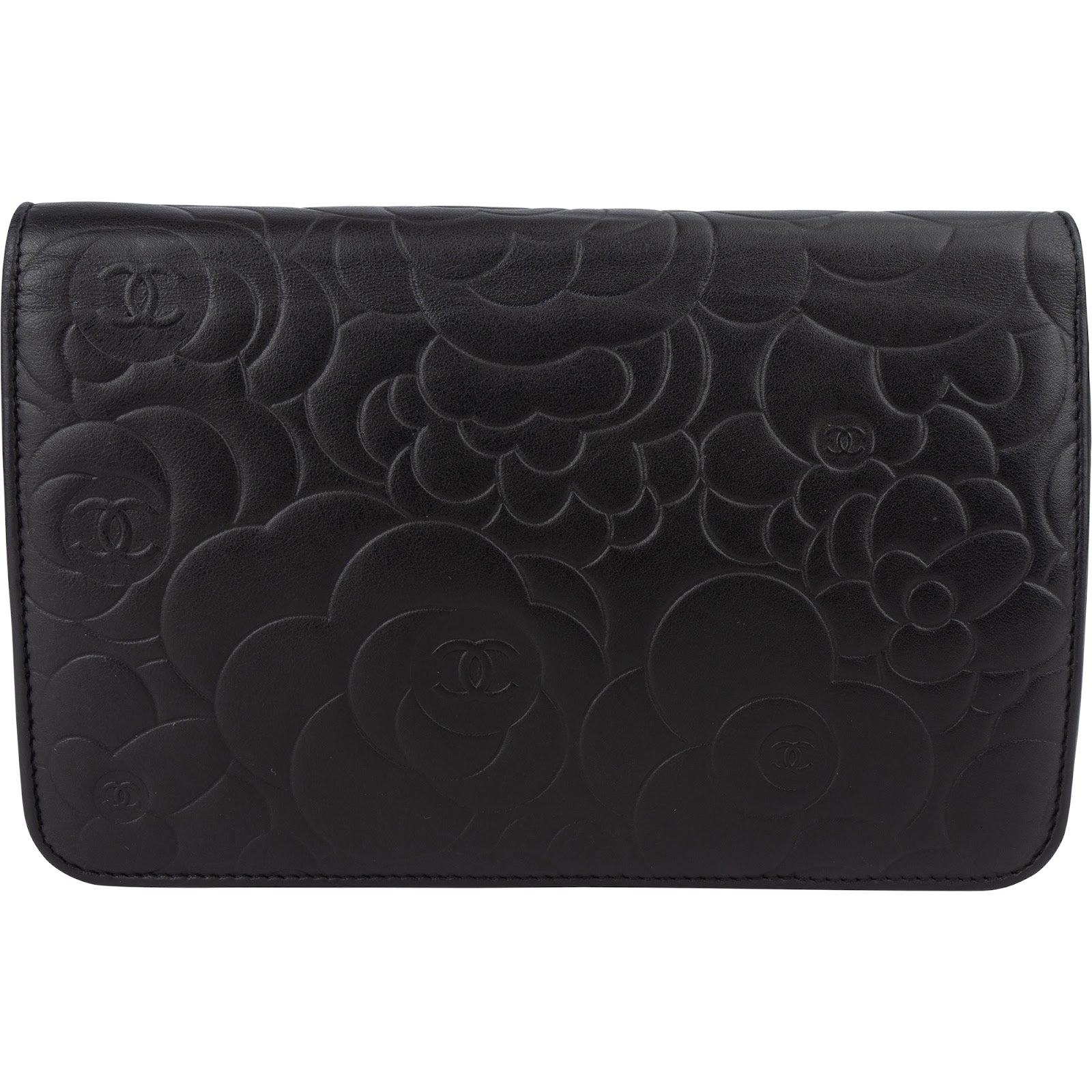 [🔄️B06 / F04] Chanel Embossed Calfskin Camellia On Chain Wallet - vintageandkickz