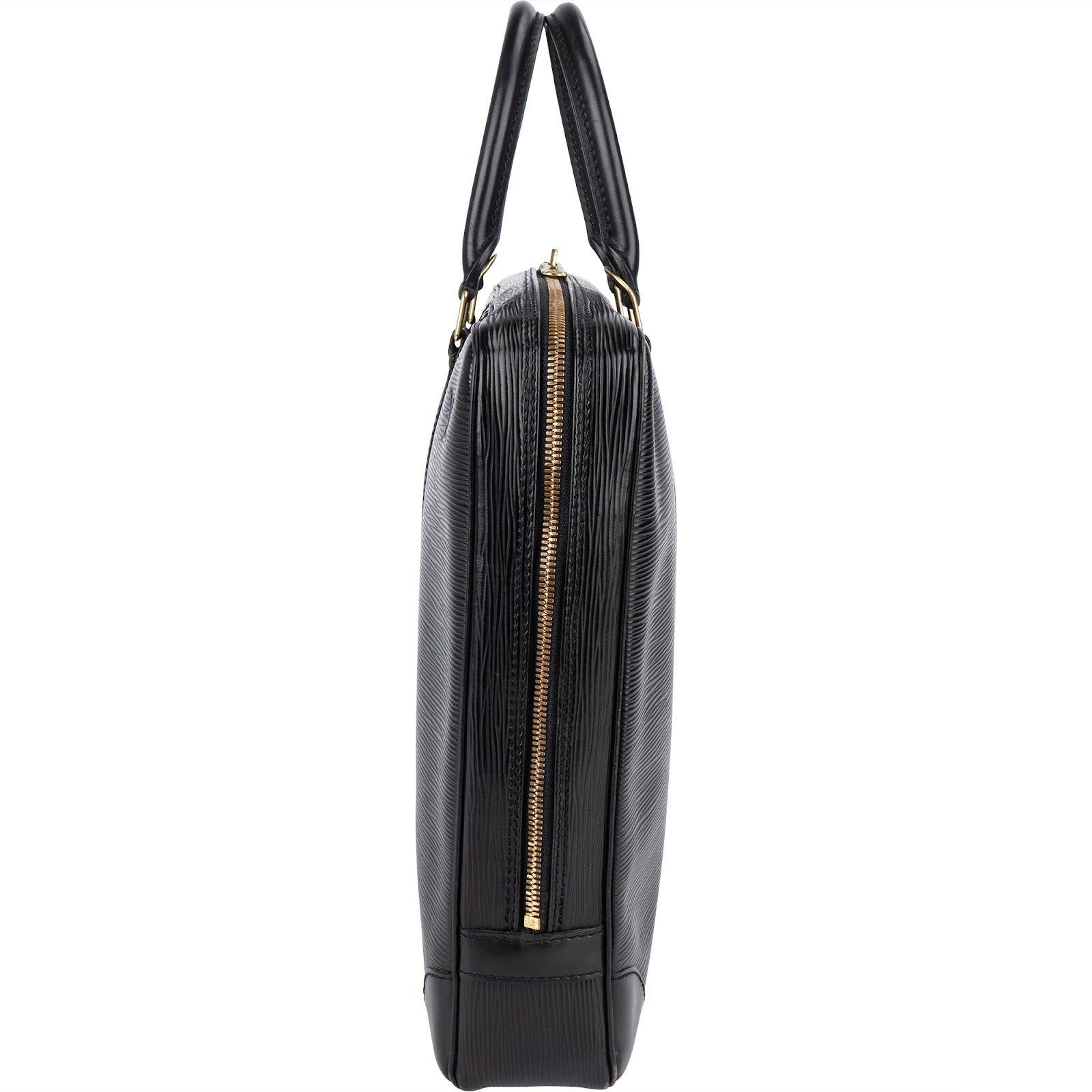 [🔄️B15 / F11] Louis Vuitton Noir Epi Leather Porte-Documents Voyage Handbag - vintageandkickz