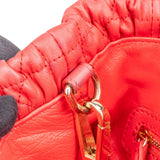 Christian Dior Red Quilted Leather Delices Handbag