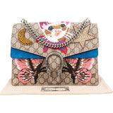 Gucci Monogram GG Supreme Canvas Embroidered Space and Cat làveugle par amour Dionysus Shoulder Bag