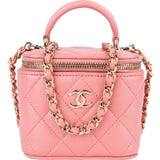 Chanel Quilted Lambskin Mini Vanity Crossbody Bag