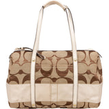 Coach Monogram Signature Stripe Duffle Shoulder Bag