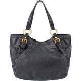 Prada Black Soft Calfskin Hobo Shoulder Bag