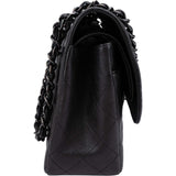 Chanel Soblack Edition Quilted Calfskin Jumbo Double Flap Crossbody Bag