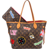 Louis Vuitton Monogram Canvas Illustre LV World Neverfull MM Shoulder Bag