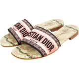 Christian Dior Multicolor Dior In Lights Leather Dway Slide Sandals (37)