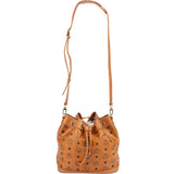 MCM Monogram Visetos Drawstring Bucket Crossbody Bag