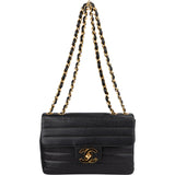 Chanel Horizontal Quilted Caviar Leather Jumbo 24K Gold Single Flap Crossbody Bag
