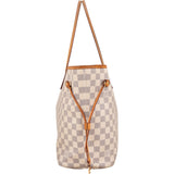 Louis Vuitton Monogram Damier Azur Canvas Neverfull MM Shoulder Bag