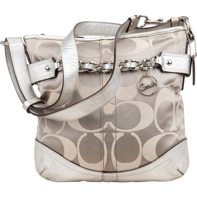 Coach Monogram Signature Glam Tote Shoulder Bag