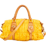 Prada Tessuto Gaufre Woven Handle Satchel Handbag