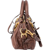 Prada Brown Vitello Daino Bauletto Handbag