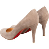 Christian Louboutin Taupe Leather Suede Simple Pumps (38,5)
