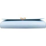 Yves Saint Laurent Light Blue Leather Y Clutch