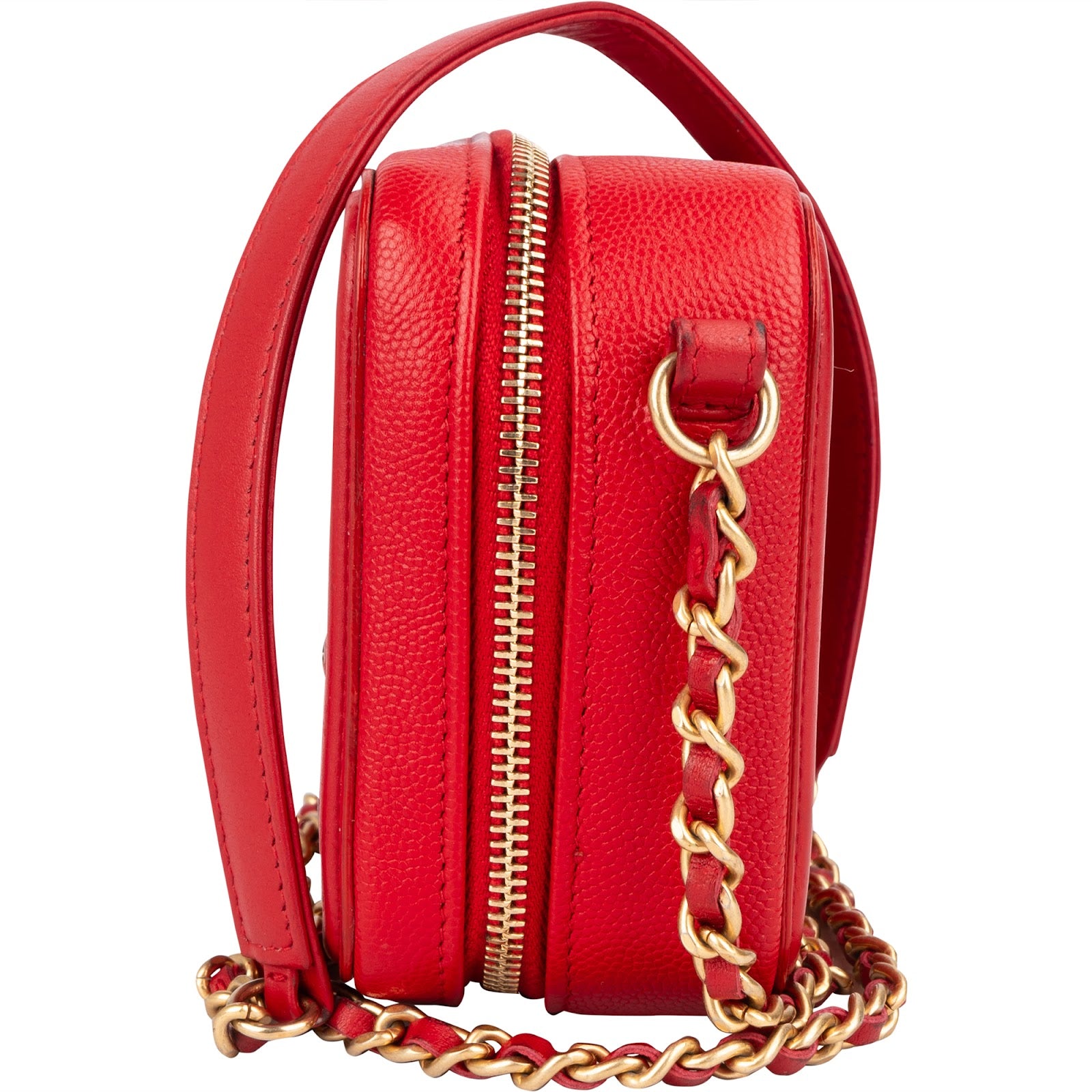 Chanel Quilted Caviar Leather Small Filigree Vanity Case Crossbody - vintageandkickz