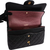 Chanel Quilted Caviar Leather Jumbo Double Flap Shoulder Bag