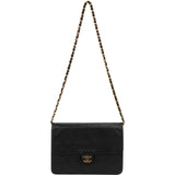 Chanel Quilted Lambskin 24K Gold Single Flap Shoulder Bag