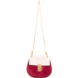 Chloé Suede Leather Bicolor Drew Crossbody Bag