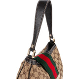 Gucci Monogram GG Canvas Sherry Line Web Stripe Hobo Shoulder Bag