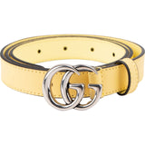 Gucci Yellow Leather GG Marmont Belt (80 / 32)