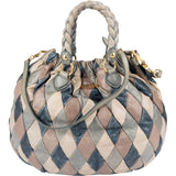 Miu Miu Quilted Vitello Lux Leather Multicolor Patch Handbag