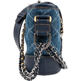 Chanel Stitch Print Denim Small Gabrielle Hobo Crossbody Bag