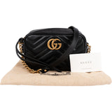 Gucci Chevron Leather Marmont Matelassé Mini Crossbody Bag