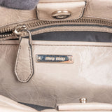 Miu Miu Vitello Lux Leather Bow Small Hobo Handbag