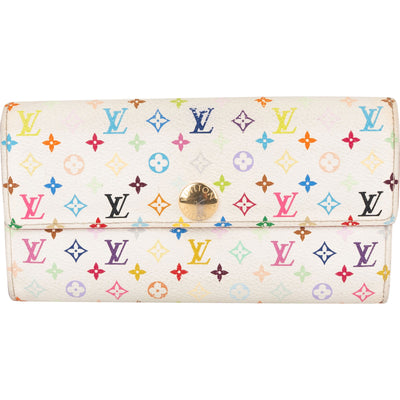 Louis Vuitton Canvas Monogram Murakami Multicolor Sarah Wallet