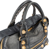 Balenciaga Blue Leather Classic City Handbag